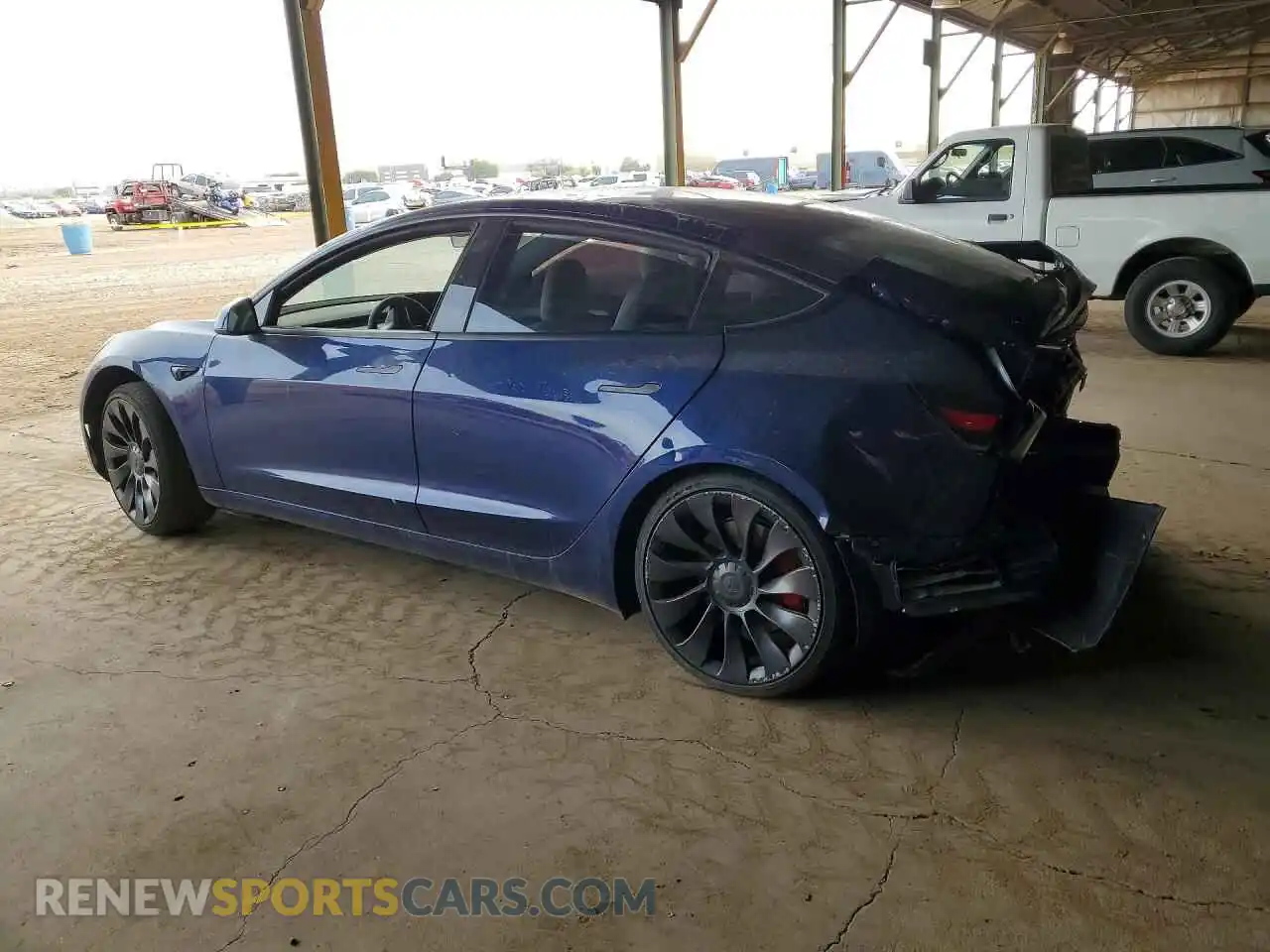 2 Photograph of a damaged car 5YJ3E1EC8NF268259 TESLA MODEL 3 2022