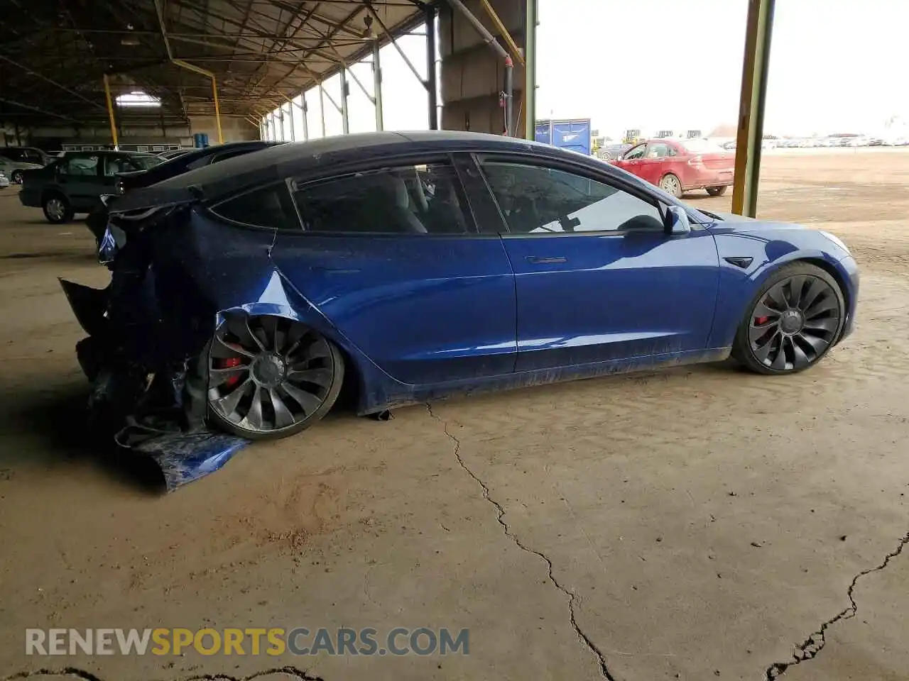 3 Photograph of a damaged car 5YJ3E1EC8NF268259 TESLA MODEL 3 2022