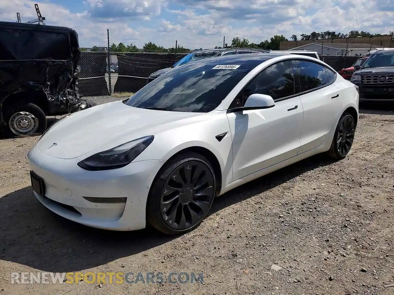 1 Photograph of a damaged car 5YJ3E1EC8NF324362 TESLA MODEL 3 2022
