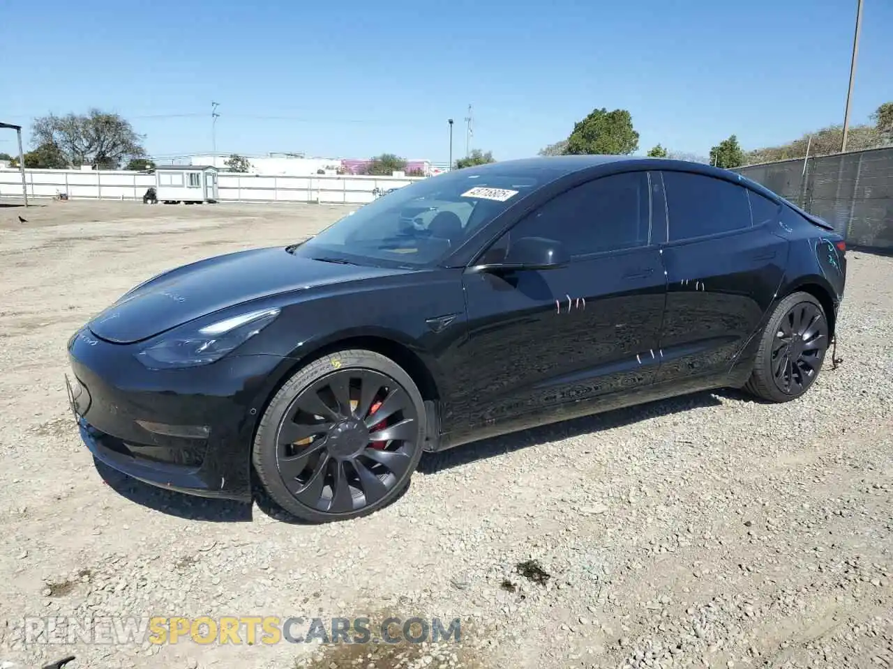 1 Photograph of a damaged car 5YJ3E1EC8NF353747 TESLA MODEL 3 2022