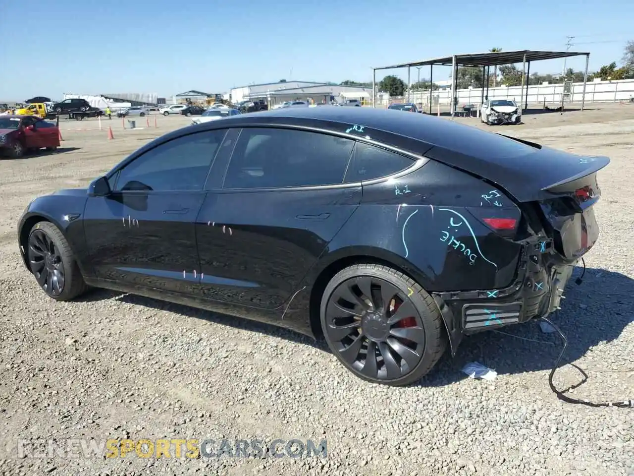 2 Photograph of a damaged car 5YJ3E1EC8NF353747 TESLA MODEL 3 2022