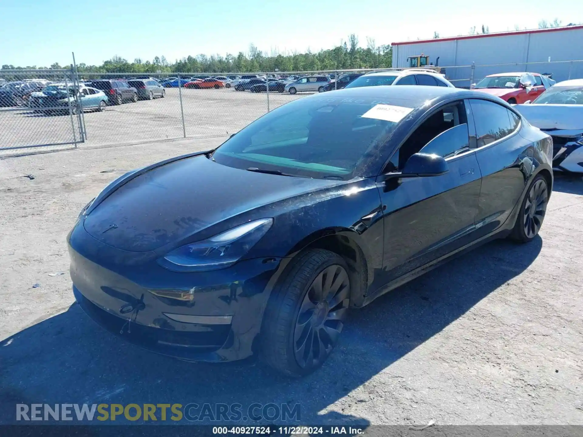 2 fotografías del automóvil dañado 5YJ3E1EC9NF318439 TESLA MODEL 3 2022