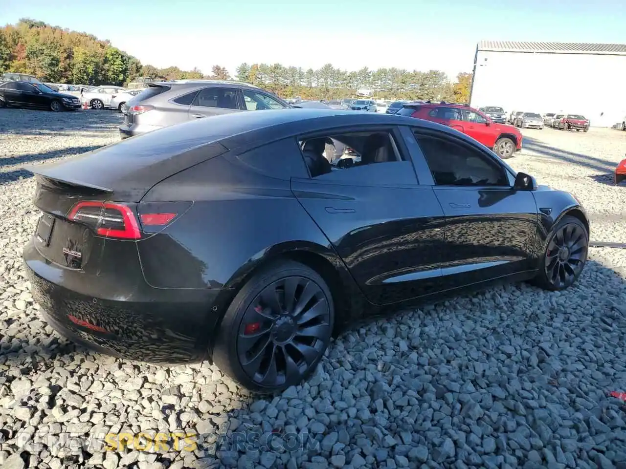 3 fotografías del automóvil dañado 5YJ3E1ECXNF103264 TESLA MODEL 3 2022