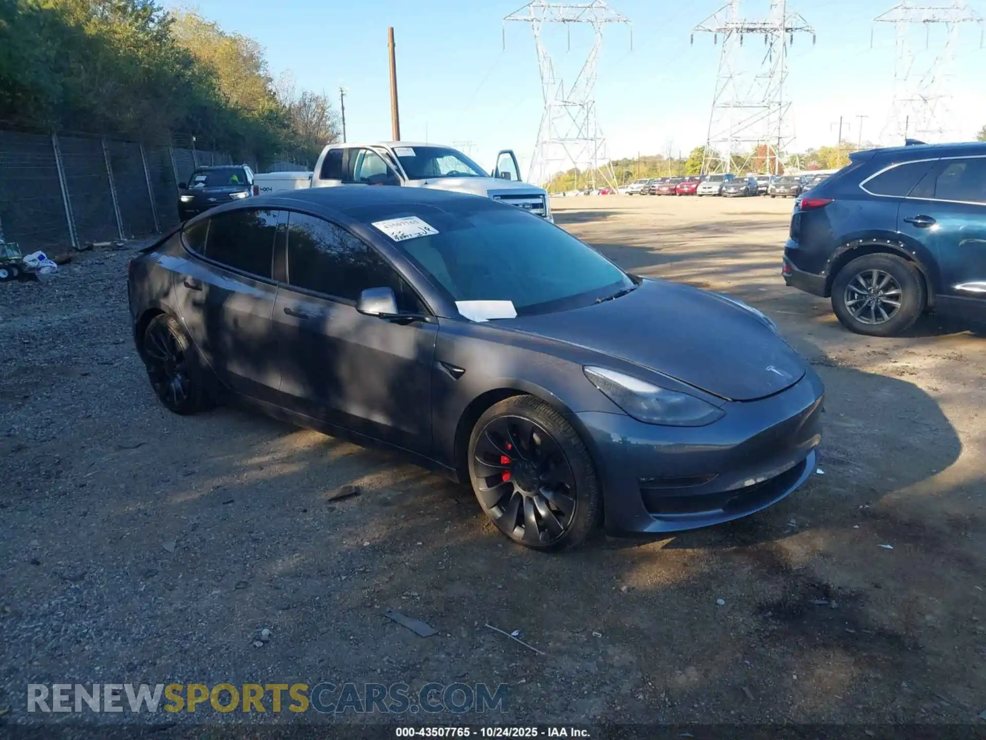 1 Photograph of a damaged car 5YJ3E1ECXNF105094 TESLA MODEL 3 2022