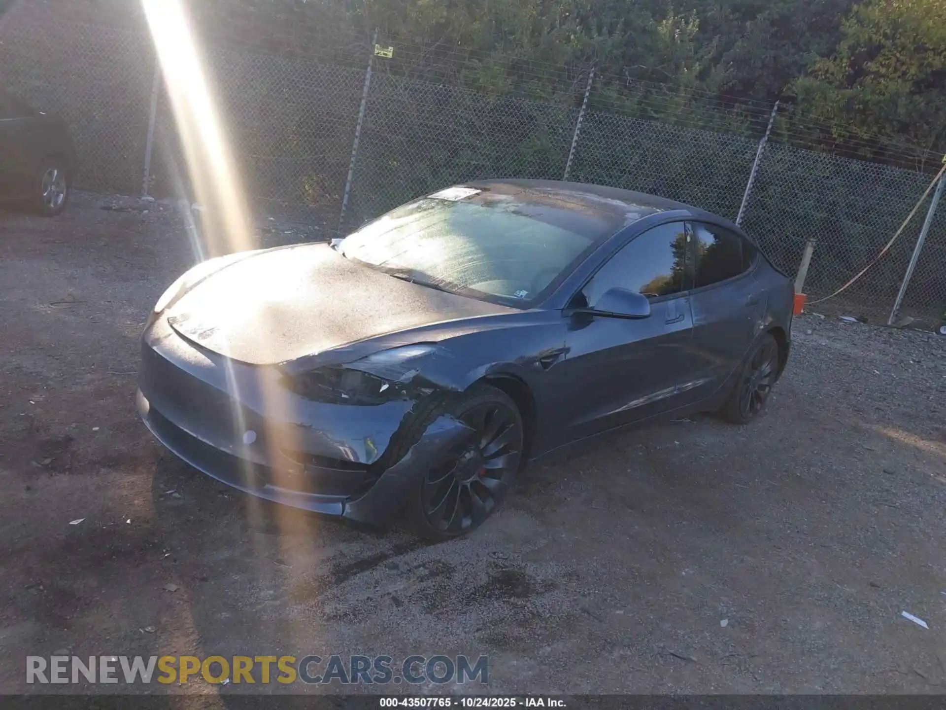 2 Photograph of a damaged car 5YJ3E1ECXNF105094 TESLA MODEL 3 2022