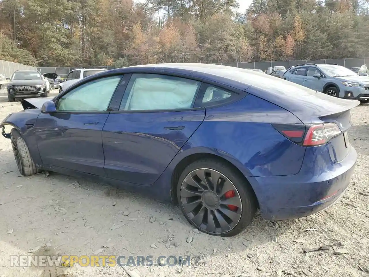 2 Photograph of a damaged car 5YJ3E1ECXNF108237 TESLA MODEL 3 2022