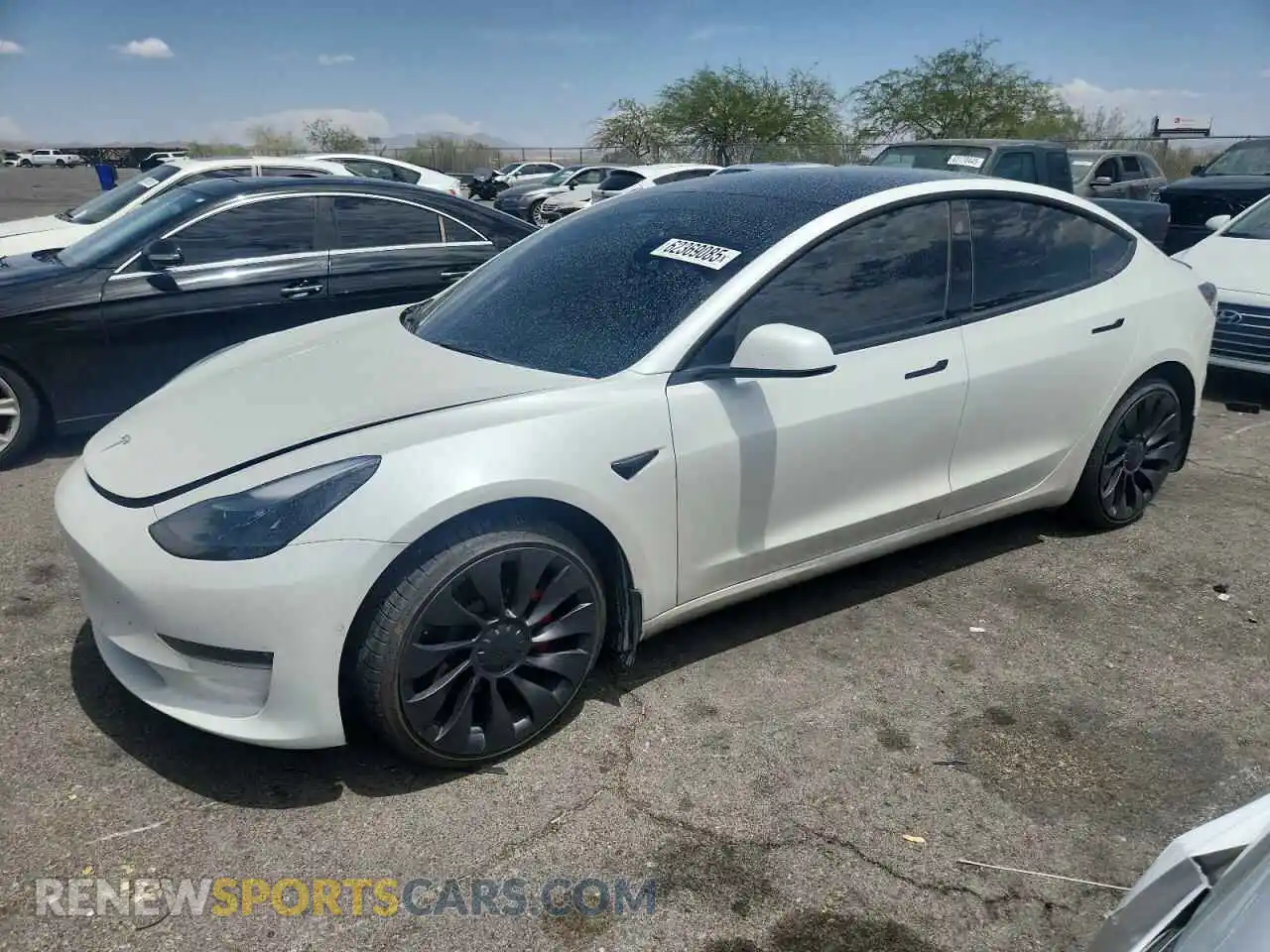 1 Photograph of a damaged car 5YJ3E1ECXNF112286 TESLA MODEL 3 2022