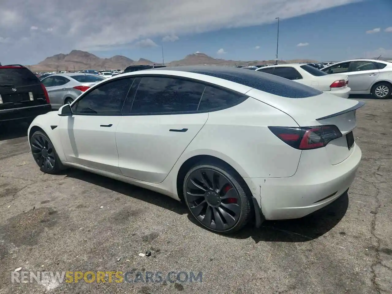 2 Photograph of a damaged car 5YJ3E1ECXNF112286 TESLA MODEL 3 2022