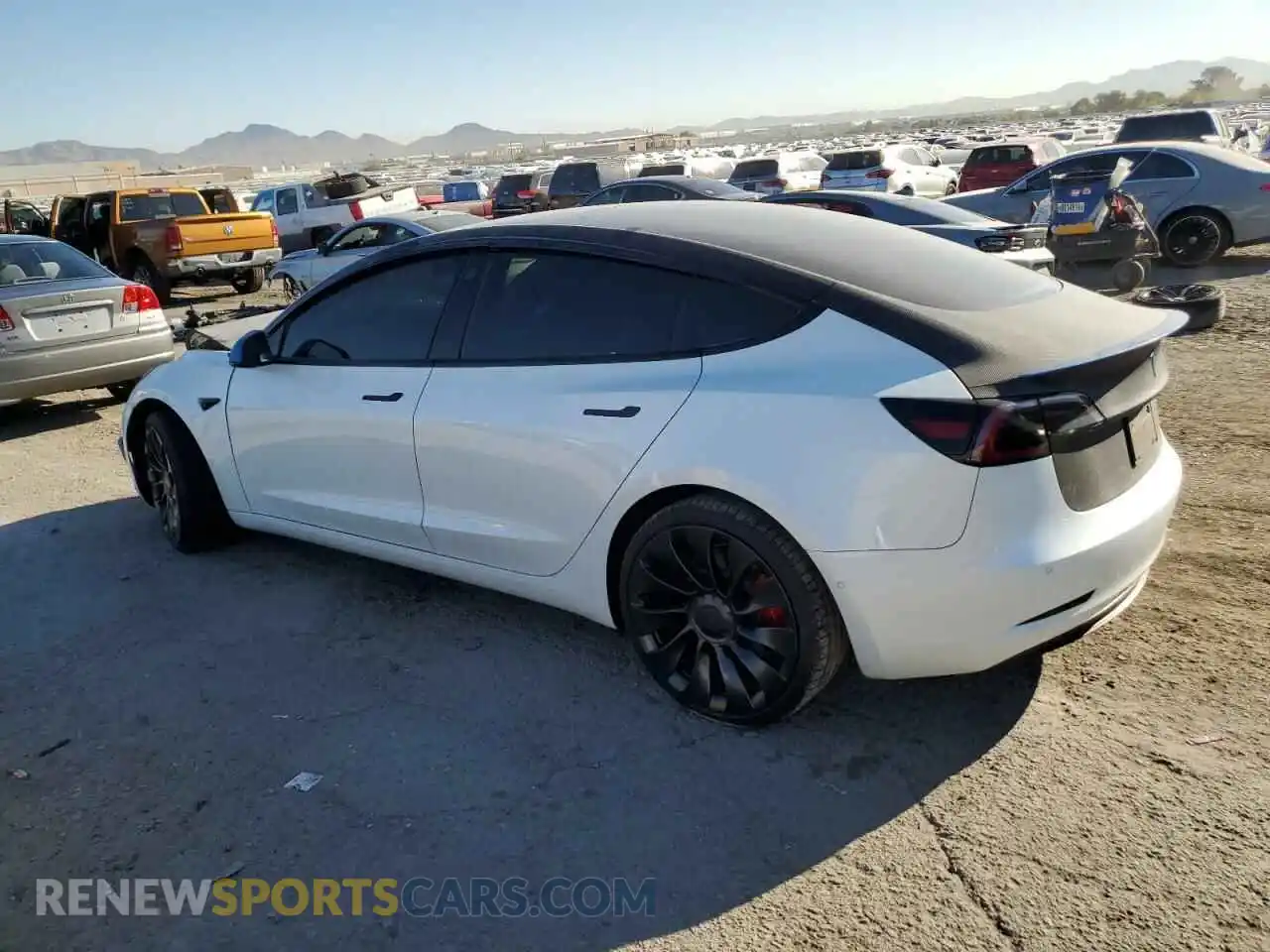 2 Photograph of a damaged car 5YJ3E1ECXNF125846 TESLA MODEL 3 2022