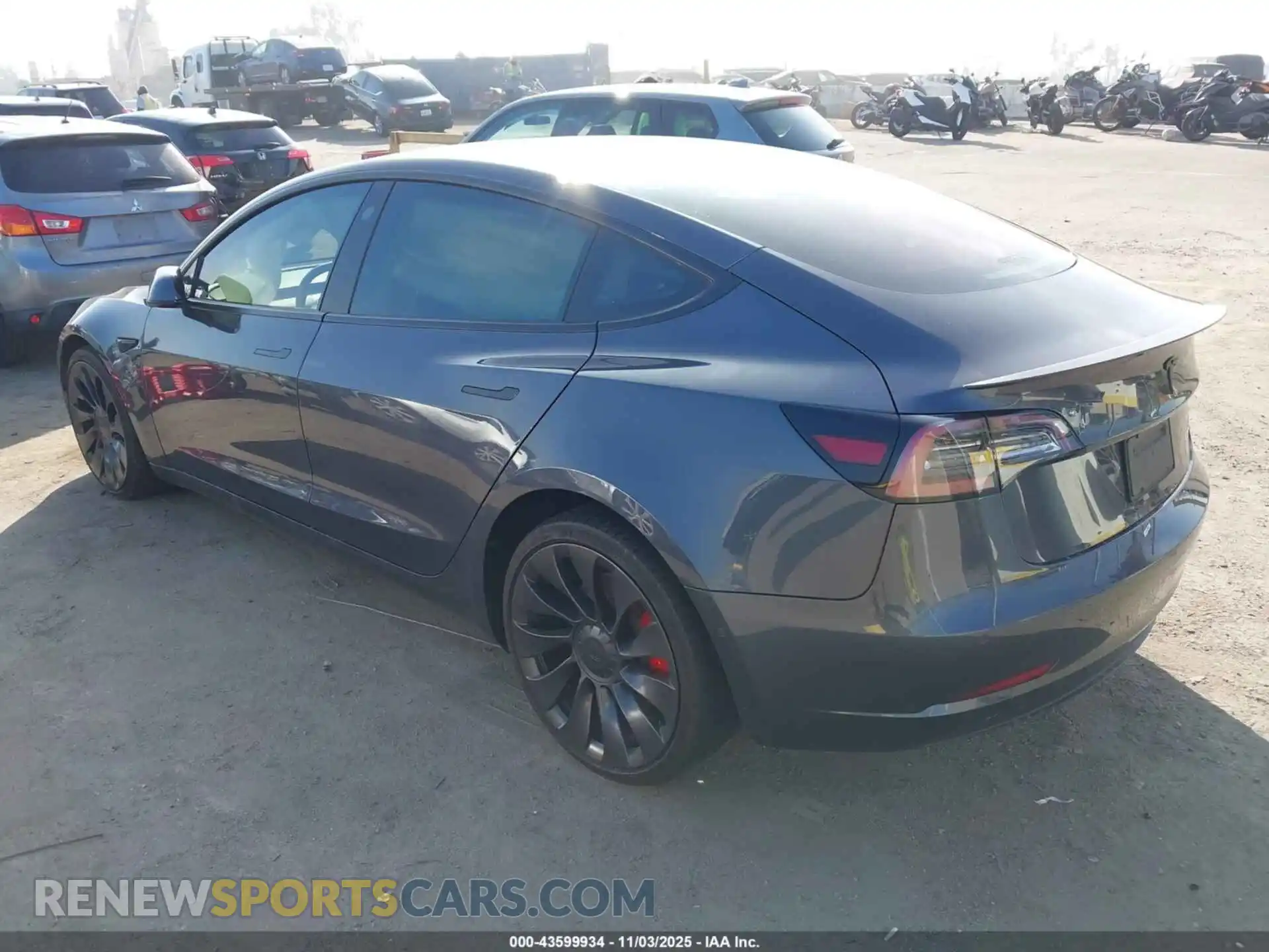 3 Photograph of a damaged car 5YJ3E1ECXNF166994 TESLA MODEL 3 2022