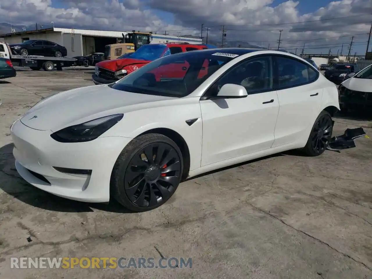 1 Фотография поврежденного автомобиля 5YJ3E1ECXNF233092 TESLA MODEL 3 2022
