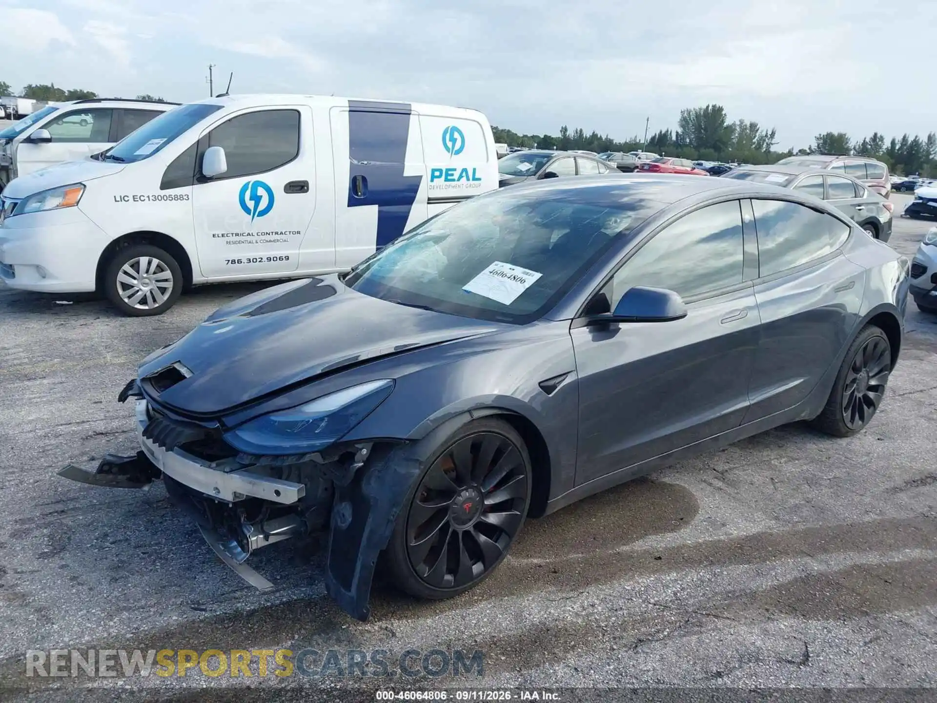 2 Photograph of a damaged car 5YJ3E1ECXNF269719 TESLA MODEL 3 2022
