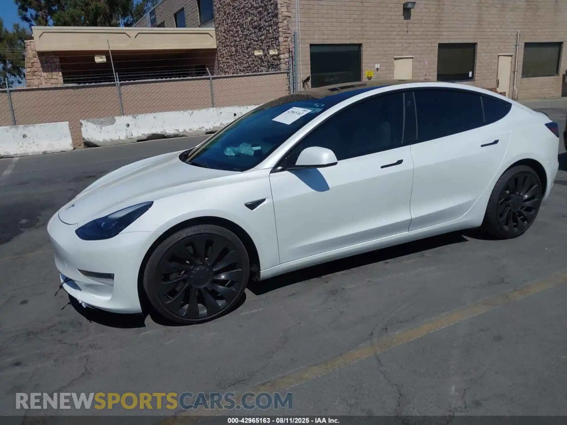 2 Photograph of a damaged car 5YJ3E1ECXNF295799 TESLA MODEL 3 2022