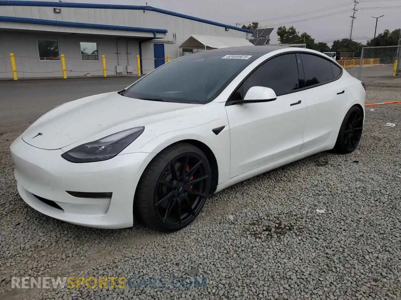 1 Photograph of a damaged car 5YJ3E1ECXNF320586 TESLA MODEL 3 2022