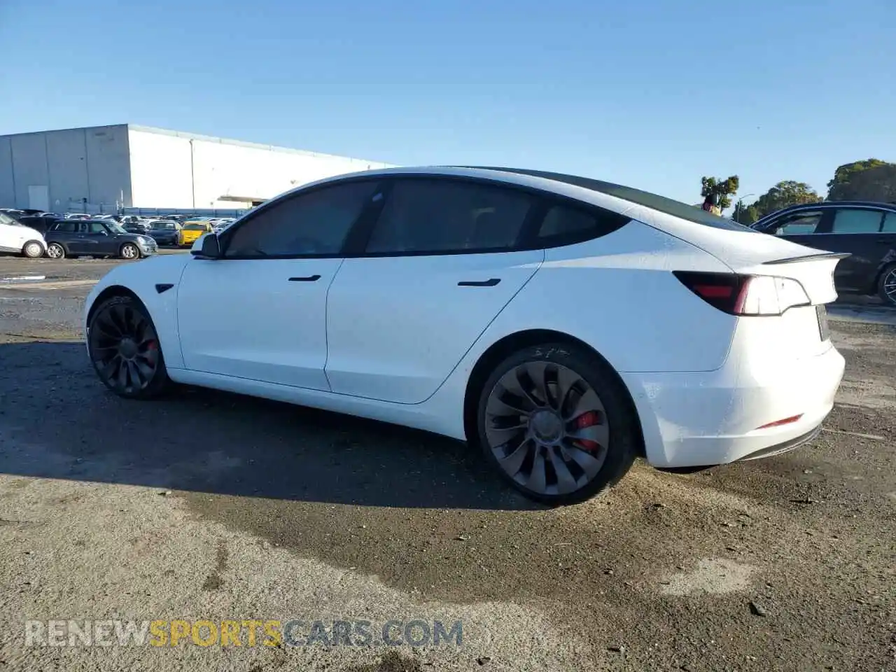2 Photograph of a damaged car 5YJ3E1ECXNF346718 TESLA MODEL 3 2022
