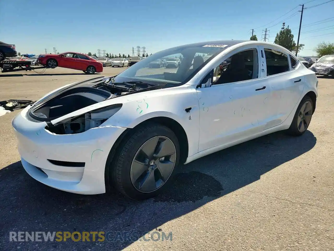 1 Photograph of a damaged car 5YJ3E1EA0PF579802 TESLA MODEL 3 2023