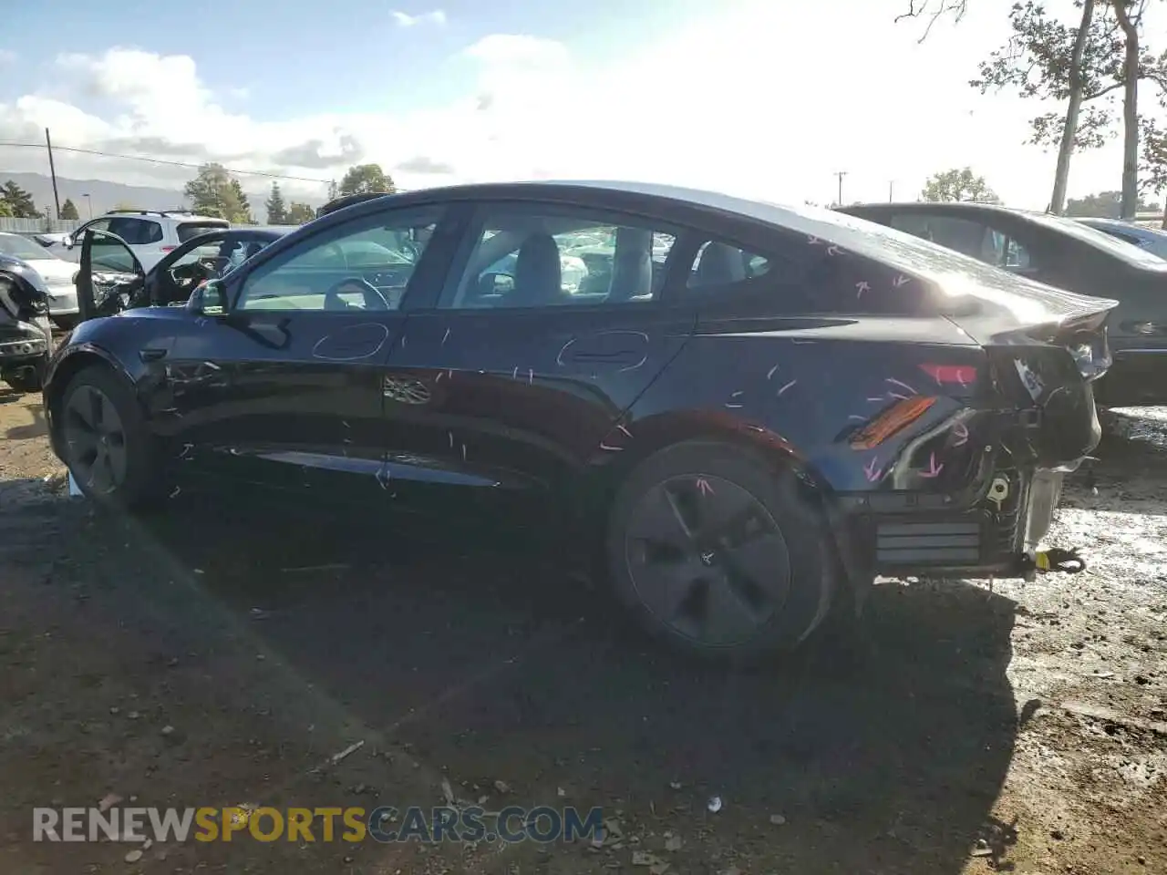 2 Photograph of a damaged car 5YJ3E1EA0PF602897 TESLA MODEL 3 2023