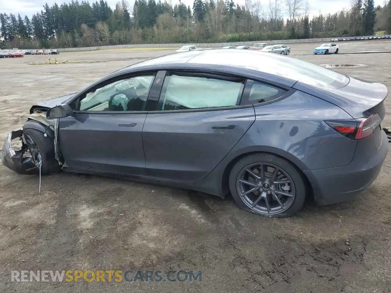 2 Photograph of a damaged car 5YJ3E1EA0PF616153 TESLA MODEL 3 2023