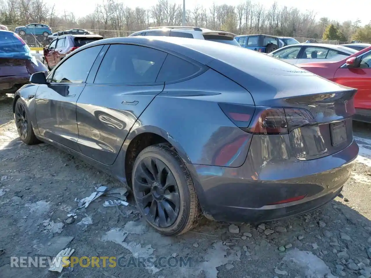 2 Photograph of a damaged car 5YJ3E1EA0PF641263 TESLA MODEL 3 2023