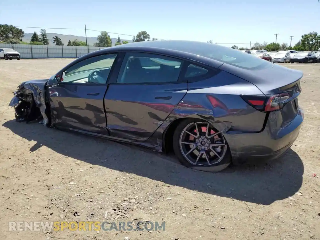 2 Photograph of a damaged car 5YJ3E1EA0PF707620 TESLA MODEL 3 2023