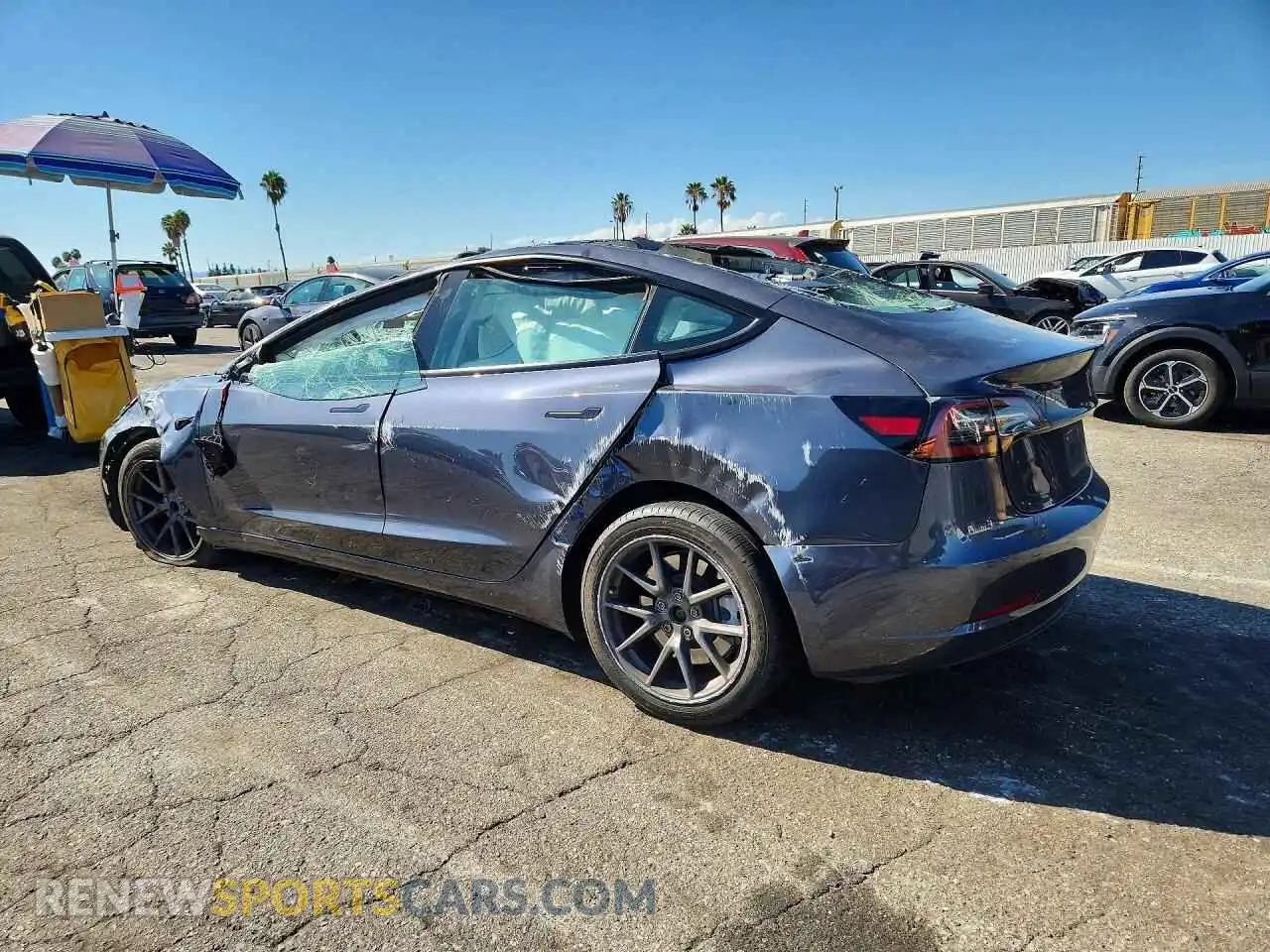 2 Photograph of a damaged car 5YJ3E1EA0PF715362 TESLA MODEL 3 2023