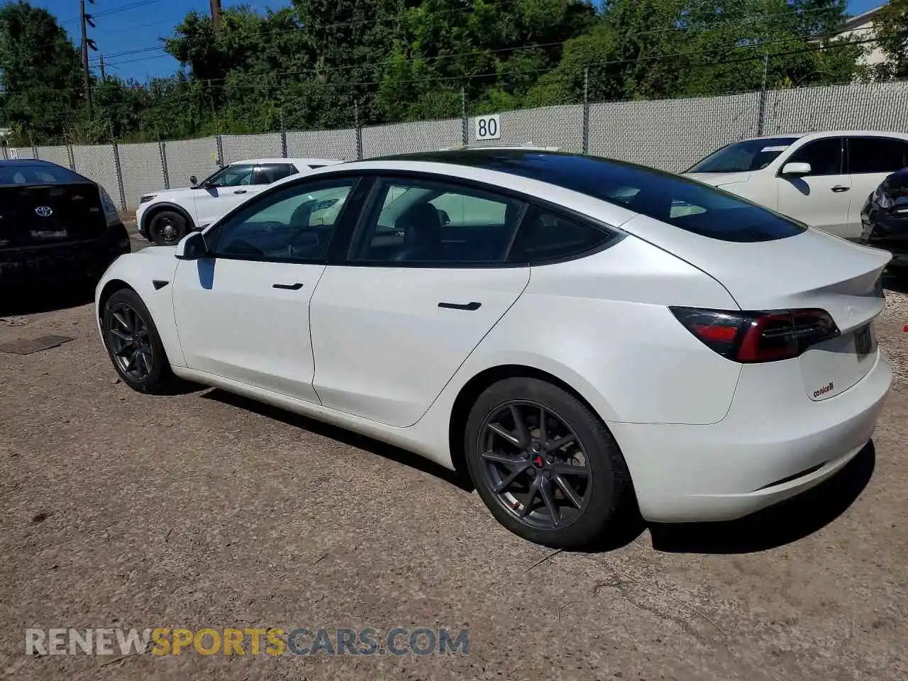 2 fotografías del automóvil dañado 5YJ3E1EA1PF459801 TESLA MODEL 3 2023