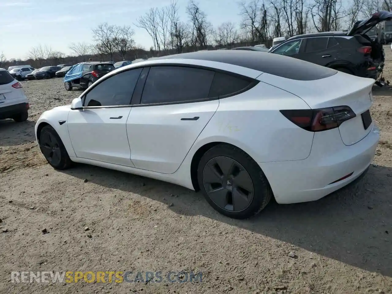 2 fotografías del automóvil dañado 5YJ3E1EA1PF548591 TESLA MODEL 3 2023