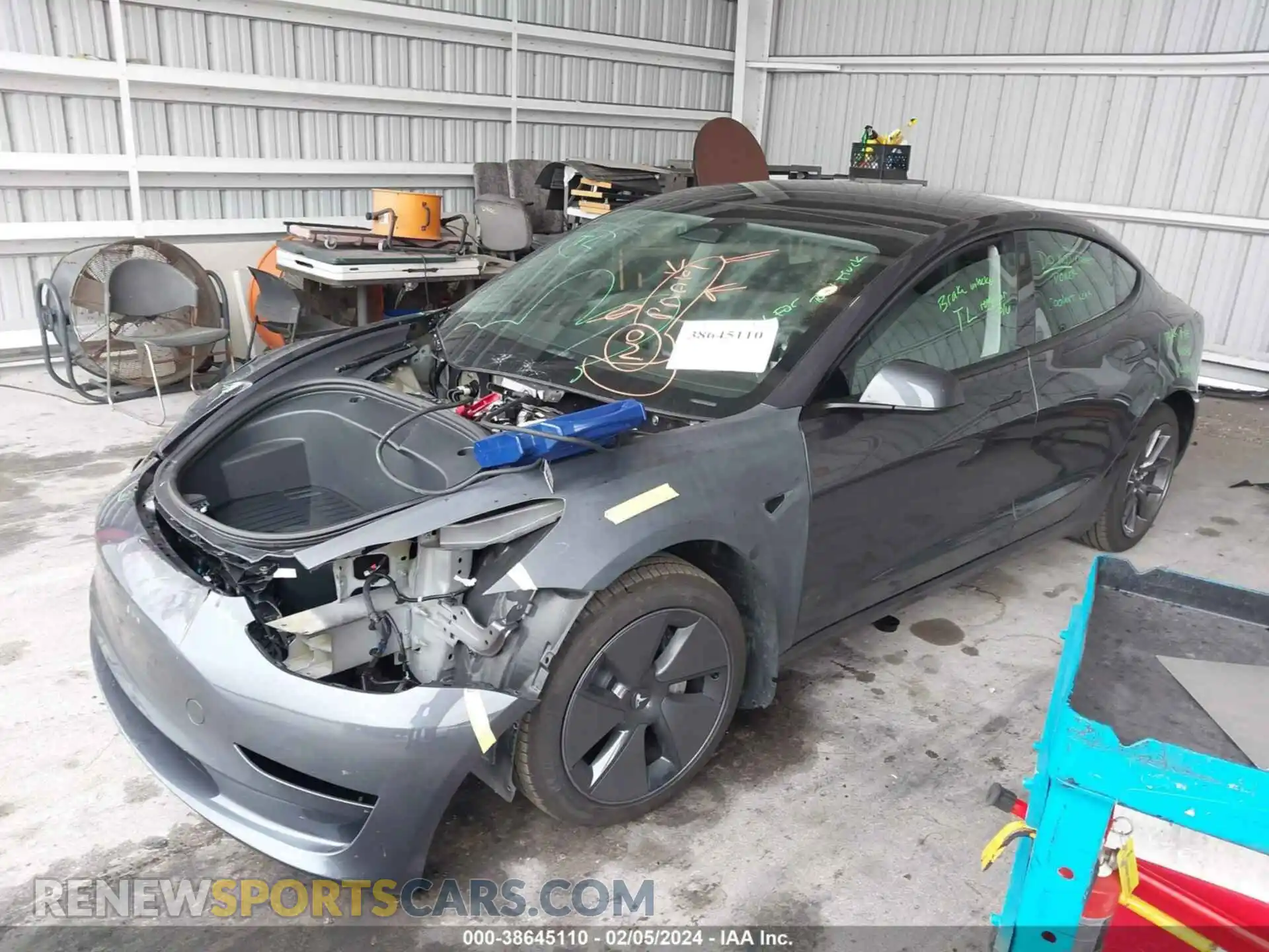 2 Photograph of a damaged car 5YJ3E1EA2PF651177 TESLA MODEL 3 2023