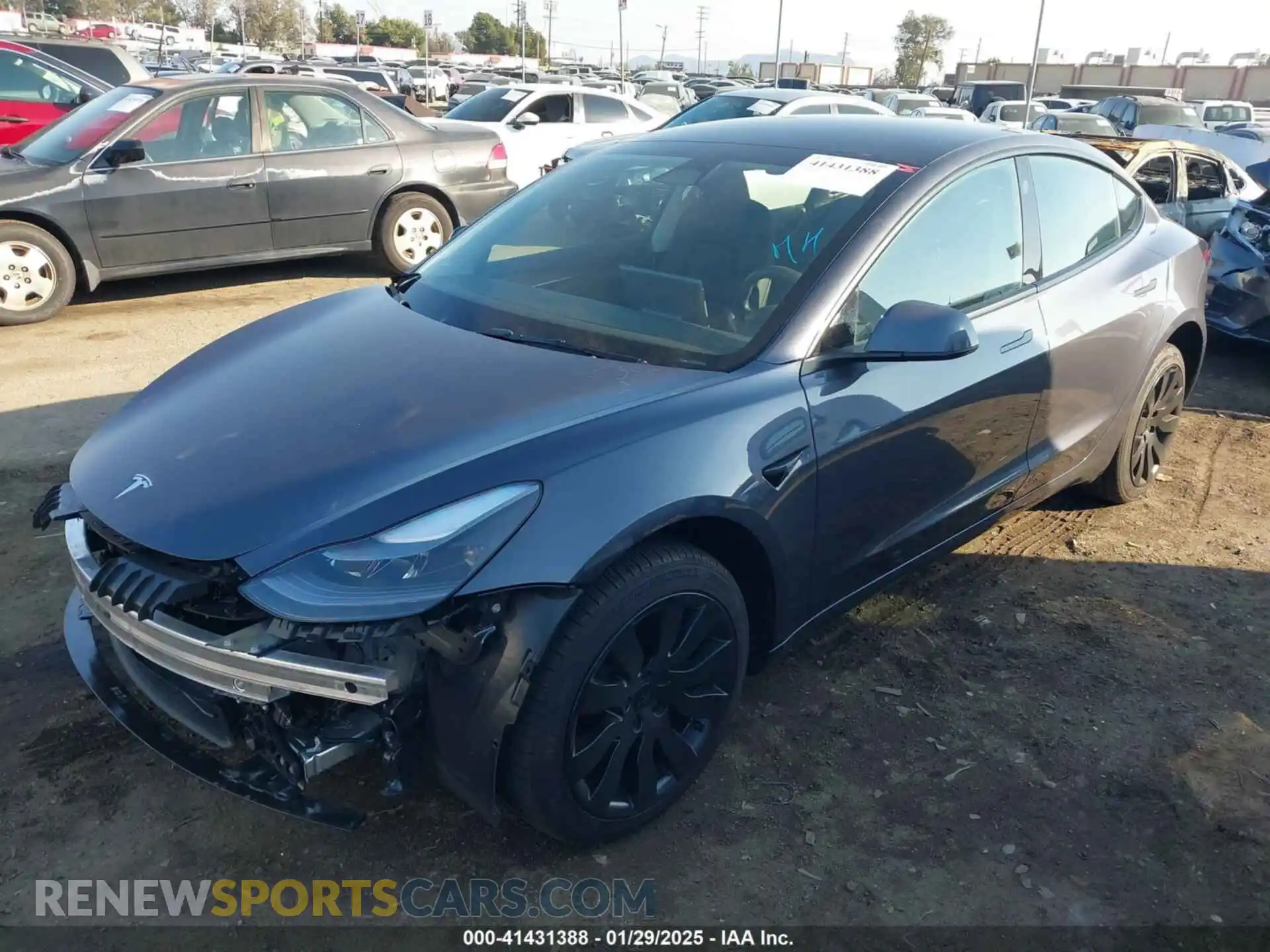 2 Photograph of a damaged car 5YJ3E1EA2PF707618 TESLA MODEL 3 2023