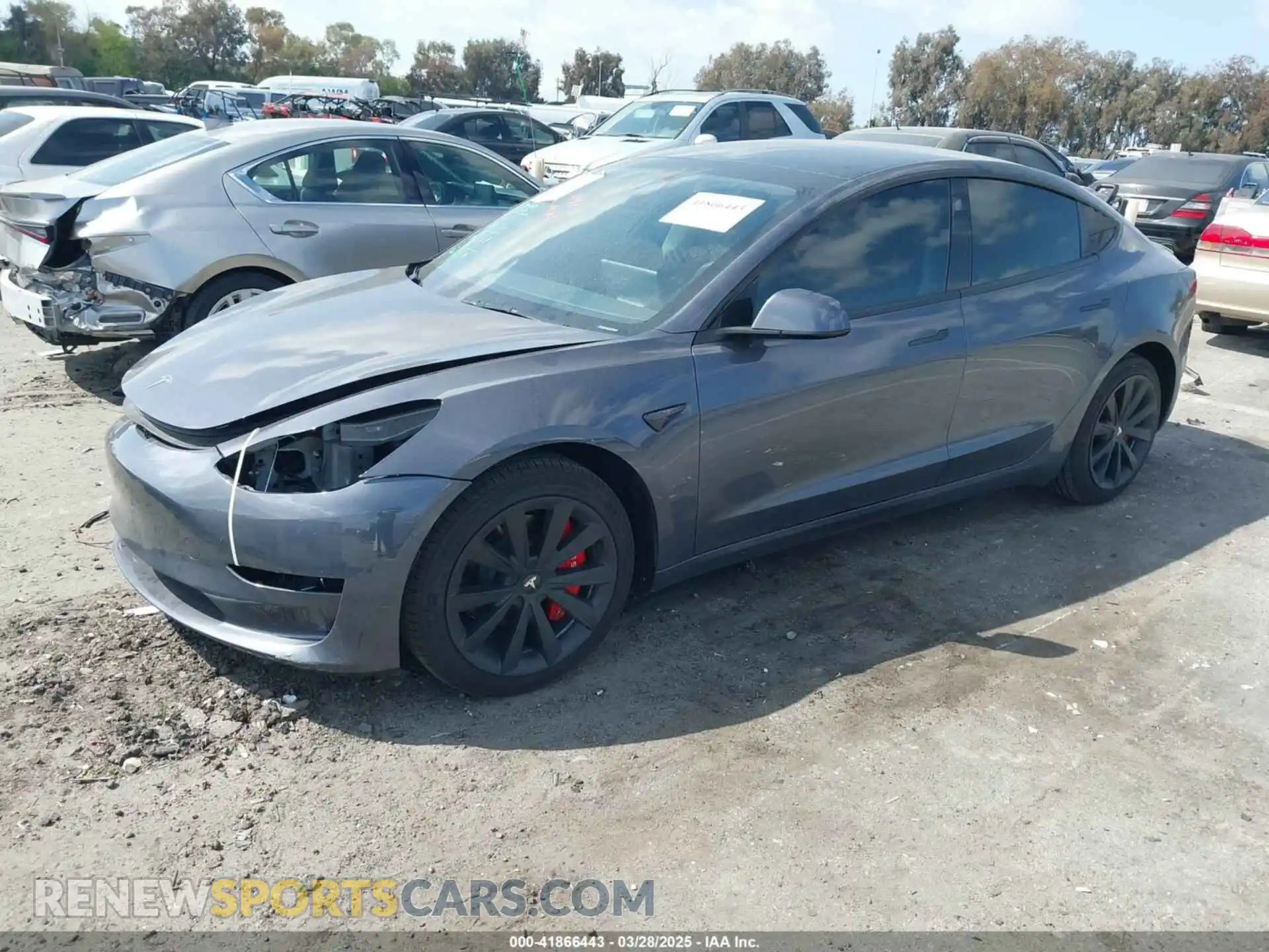 2 Photograph of a damaged car 5YJ3E1EA2PF707893 TESLA MODEL 3 2023