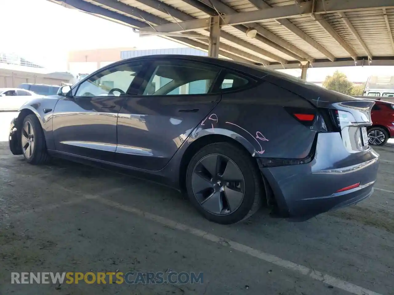 2 fotografías del automóvil dañado 5YJ3E1EA2PF715931 TESLA MODEL 3 2023