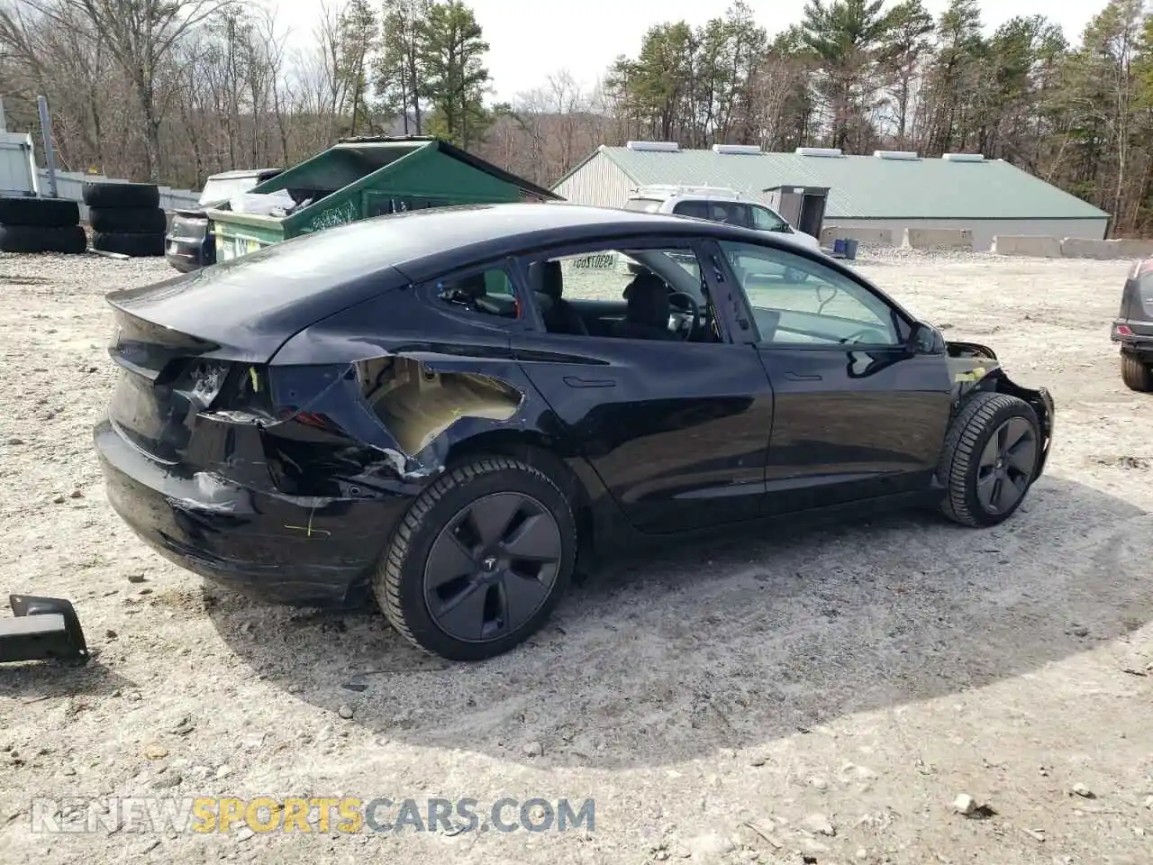 3 Photograph of a damaged car 5YJ3E1EA4PF479685 TESLA MODEL 3 2023