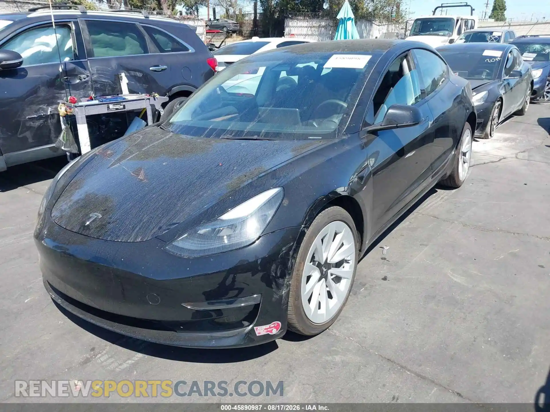 2 fotografías del automóvil dañado 5YJ3E1EA4PF679109 TESLA MODEL 3 2023