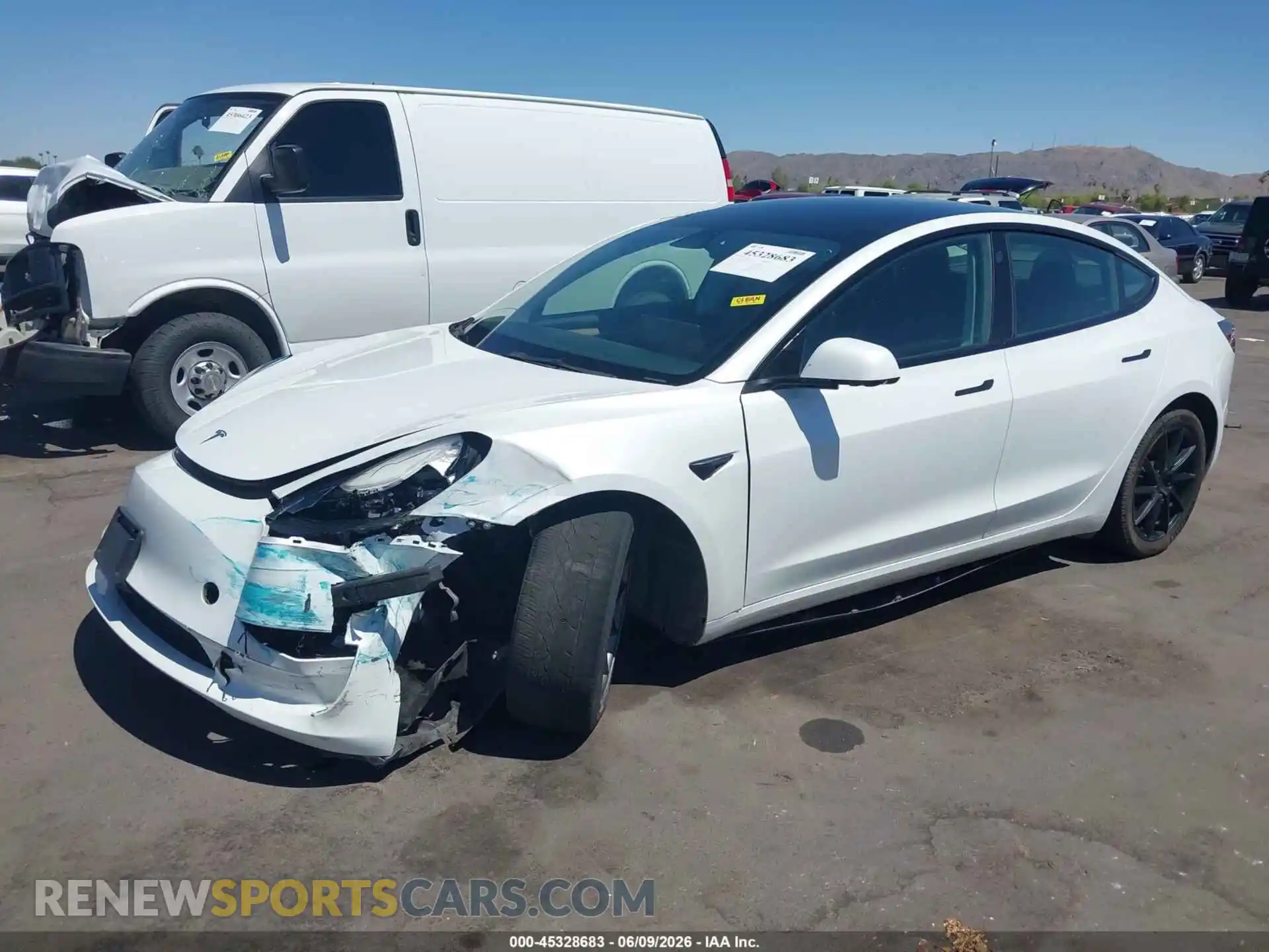 2 Photograph of a damaged car 5YJ3E1EA5PF448302 TESLA MODEL 3 2023