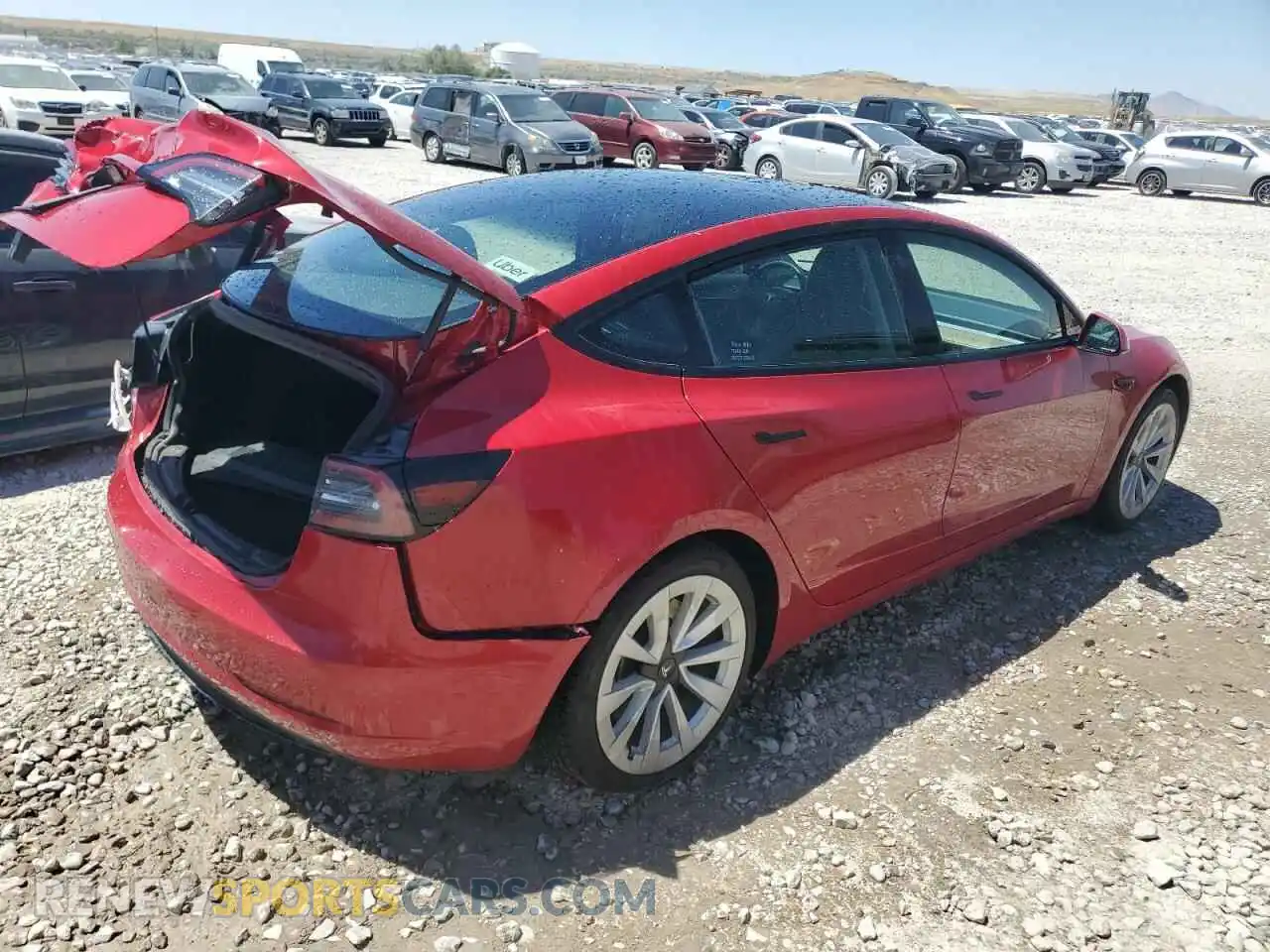 3 fotografías del automóvil dañado 5YJ3E1EA5PF454956 TESLA MODEL 3 2023