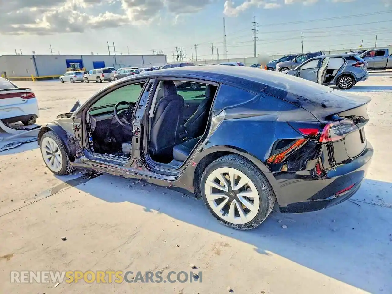 2 fotografías del automóvil dañado 5YJ3E1EA6PF449233 TESLA MODEL 3 2023