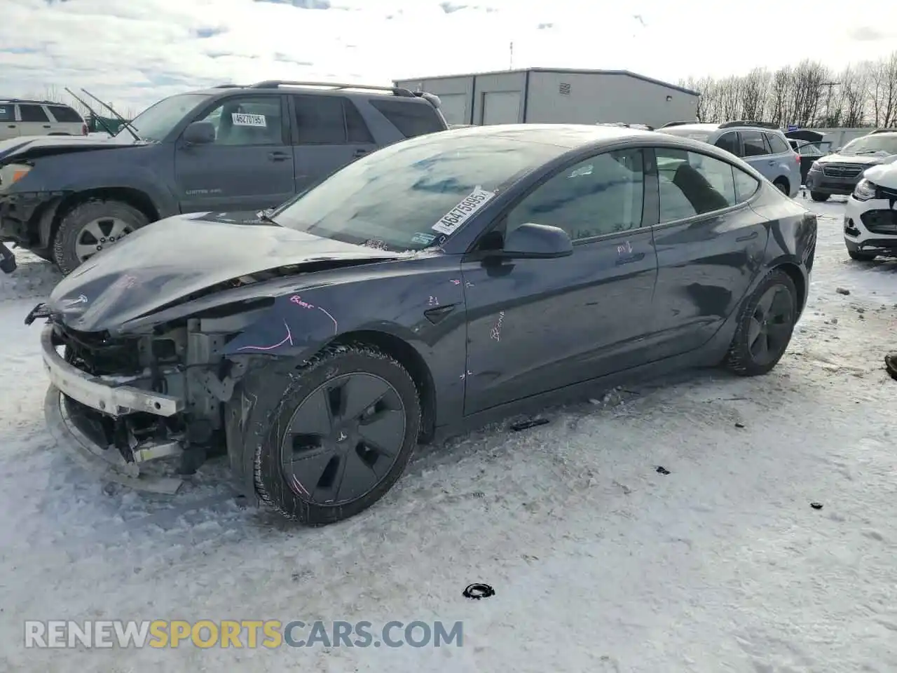 1 Photograph of a damaged car 5YJ3E1EA7PF417200 TESLA MODEL 3 2023