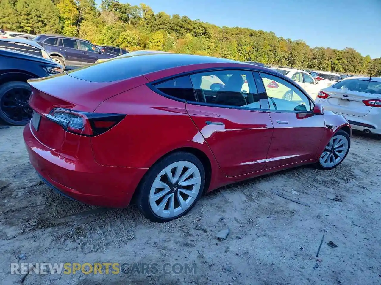 3 fotografías del automóvil dañado 5YJ3E1EA7PF436443 TESLA MODEL 3 2023