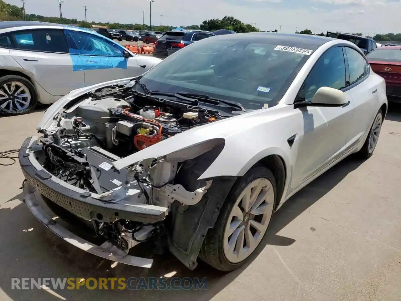 1 Photograph of a damaged car 5YJ3E1EA7PF436796 TESLA MODEL 3 2023