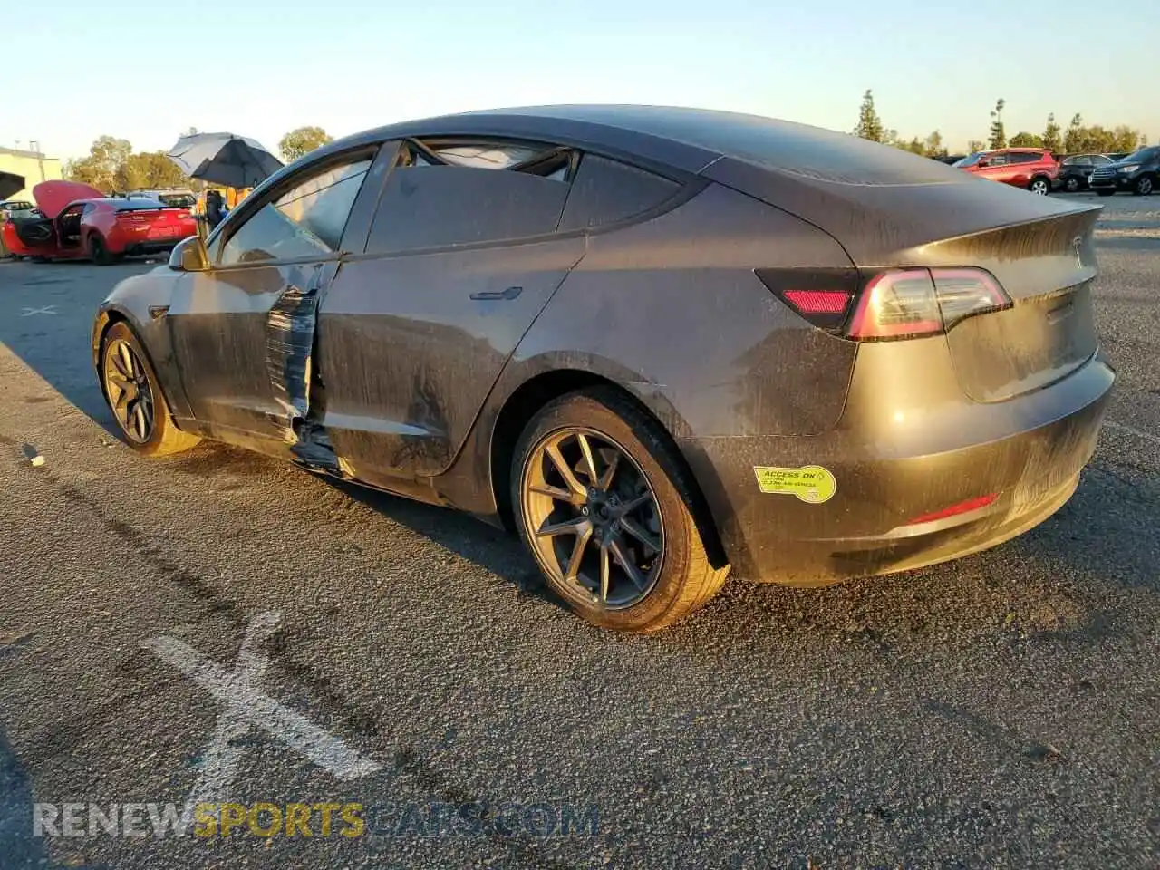 2 Photograph of a damaged car 5YJ3E1EA7PF467417 TESLA MODEL 3 2023