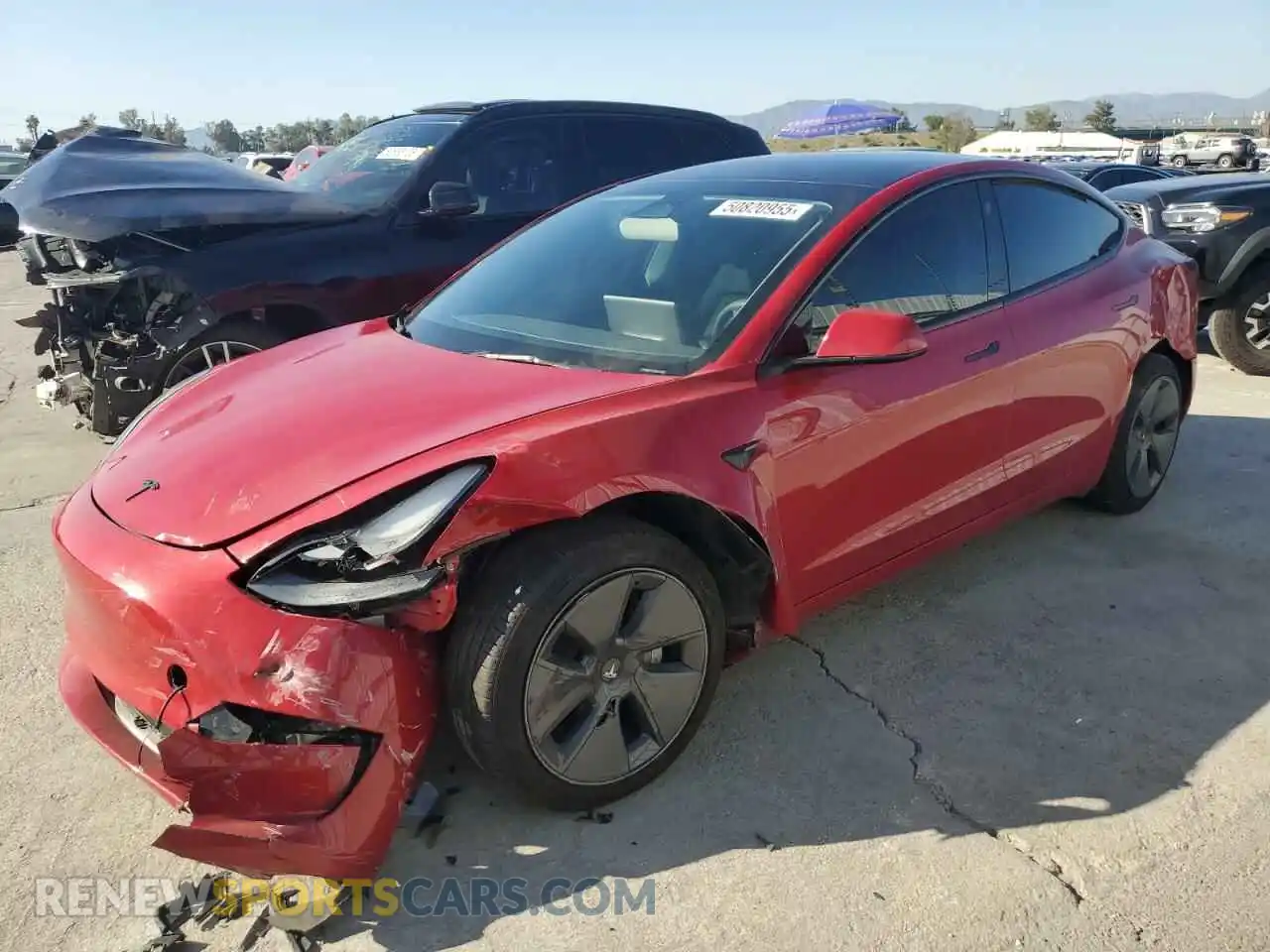 1 Photograph of a damaged car 5YJ3E1EA7PF475663 TESLA MODEL 3 2023