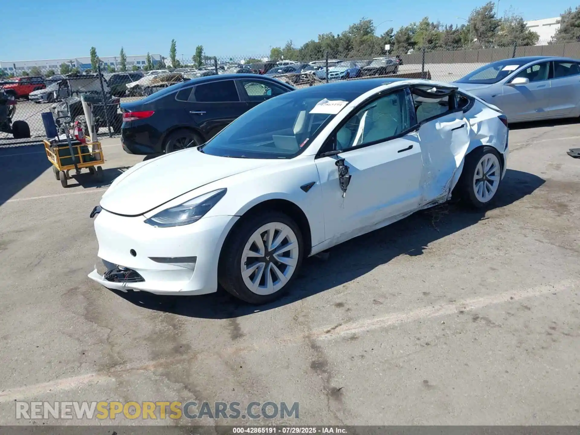 2 fotografías del automóvil dañado 5YJ3E1EA7PF551320 TESLA MODEL 3 2023