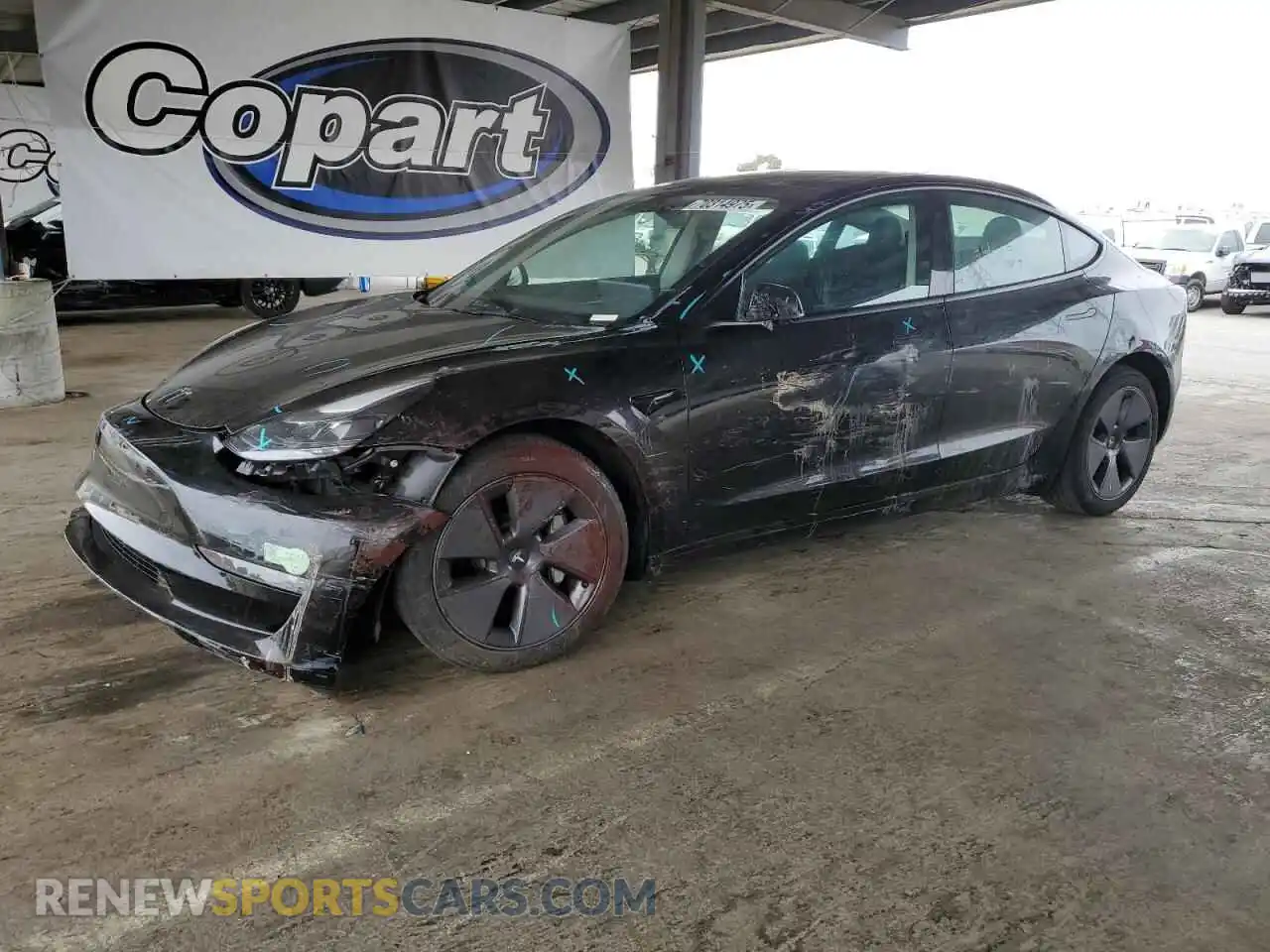 1 Photograph of a damaged car 5YJ3E1EA7PF618479 TESLA MODEL 3 2023