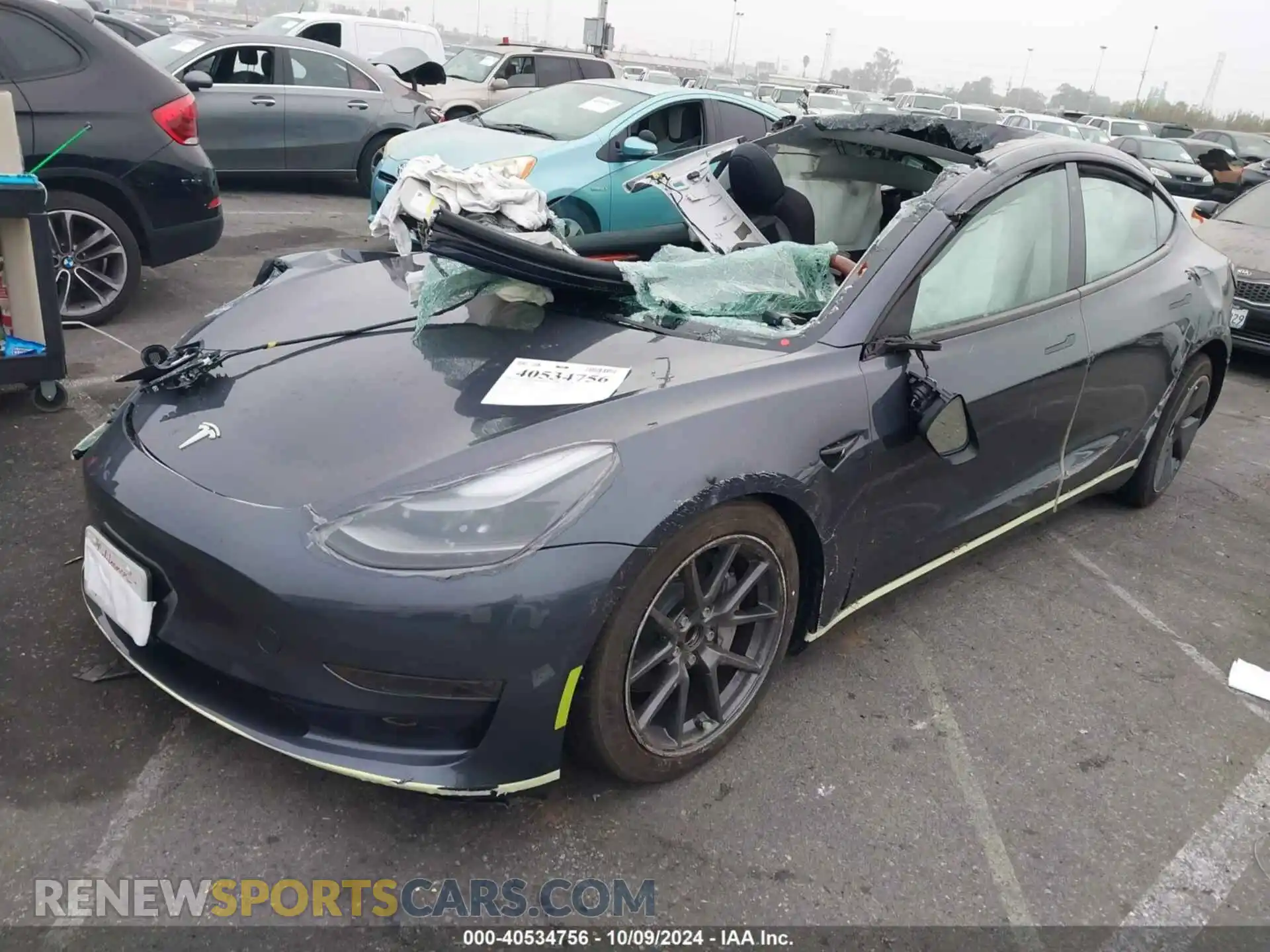 2 Photograph of a damaged car 5YJ3E1EA7PF676348 TESLA MODEL 3 2023