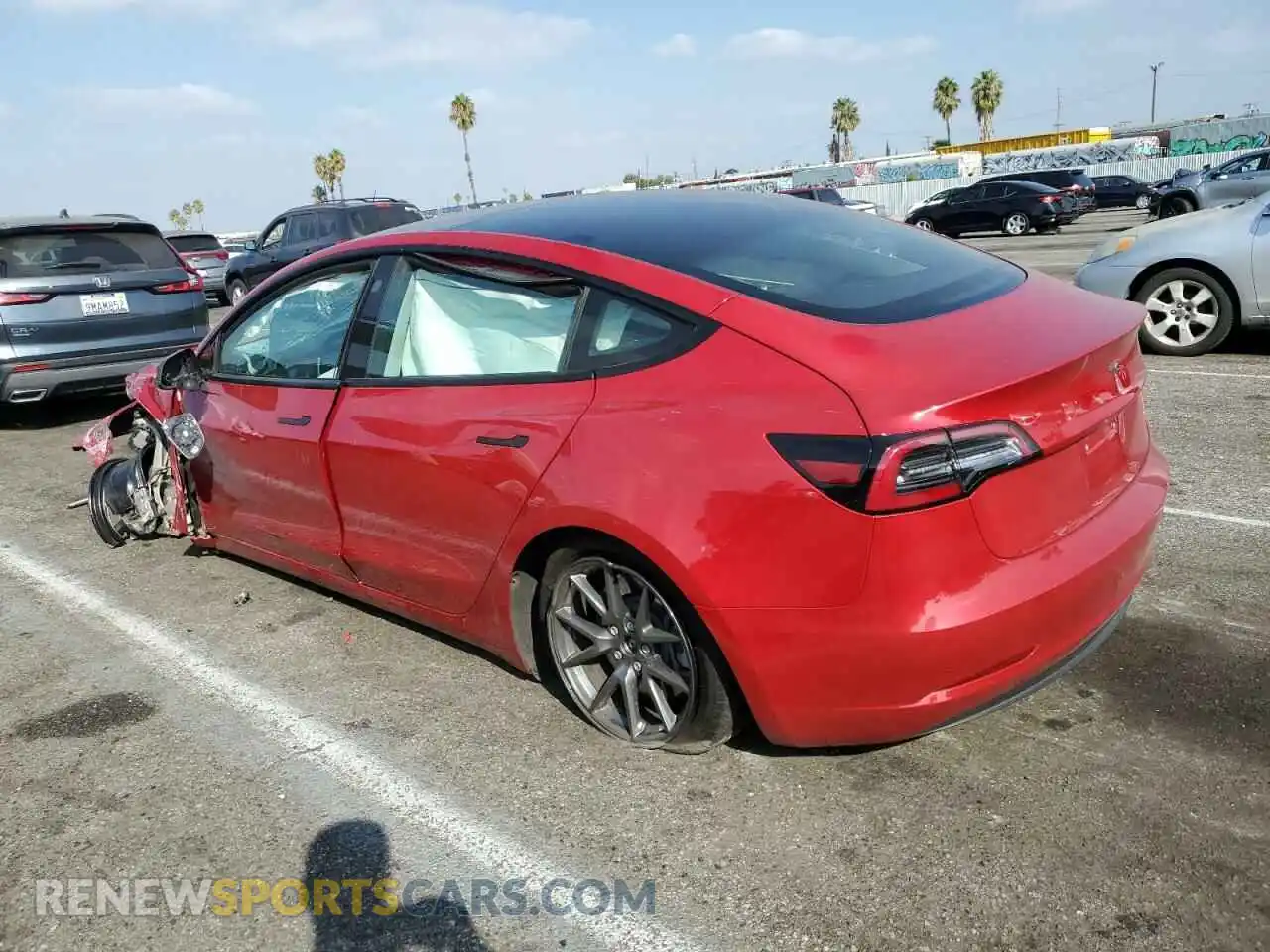 2 Photograph of a damaged car 5YJ3E1EA8PF450111 TESLA MODEL 3 2023