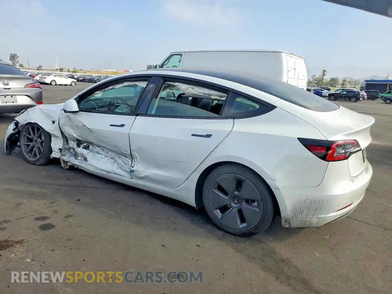 2 fotografías del automóvil dañado 5YJ3E1EA8PF686399 TESLA MODEL 3 2023