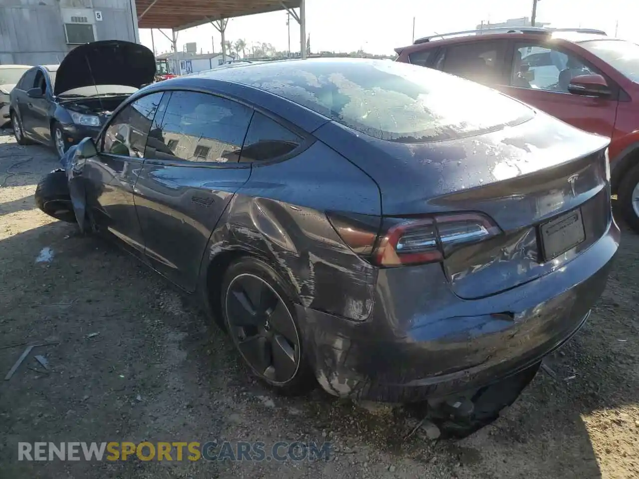 2 fotografías del automóvil dañado 5YJ3E1EA9PF397385 TESLA MODEL 3 2023