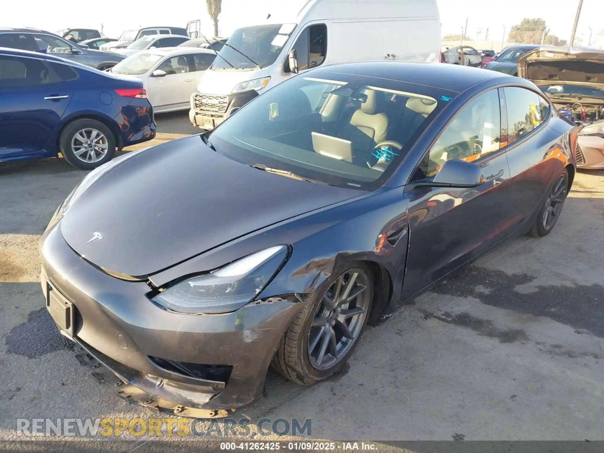 2 Photograph of a damaged car 5YJ3E1EA9PF414038 TESLA MODEL 3 2023