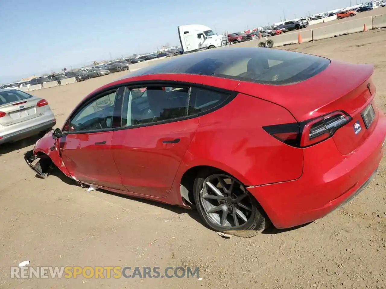 2 Photograph of a damaged car 5YJ3E1EA9PF447461 TESLA MODEL 3 2023