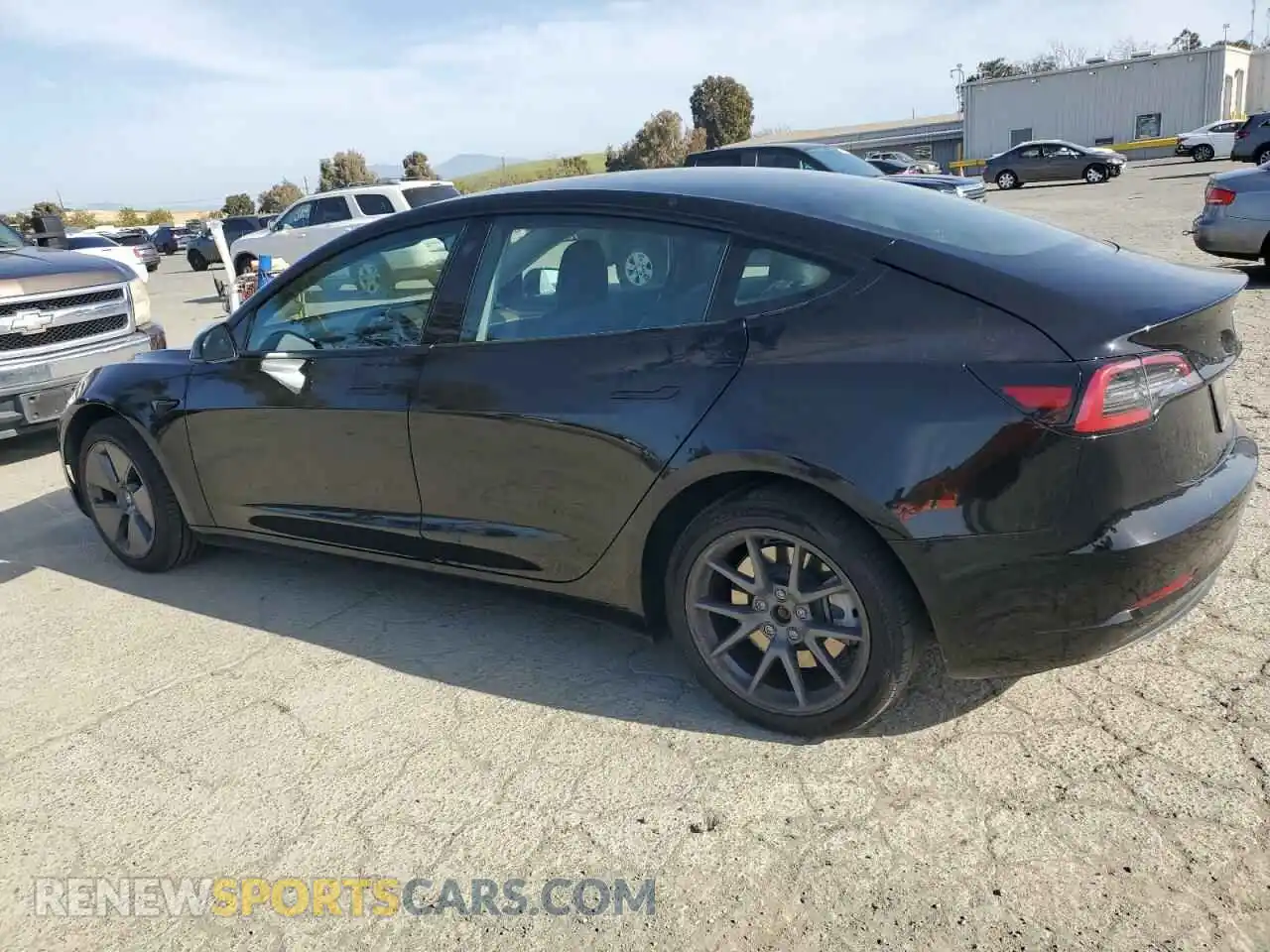 2 fotografías del automóvil dañado 5YJ3E1EA9PF453406 TESLA MODEL 3 2023